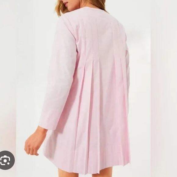 NWT XXL Tuckernuck Oxford Luella Pink Lightweight Dress Long Sleeve Mini Tunic - Picture 2 of 9